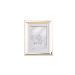 Lawrence Delicate Beading 4x5 Silverplate Frame