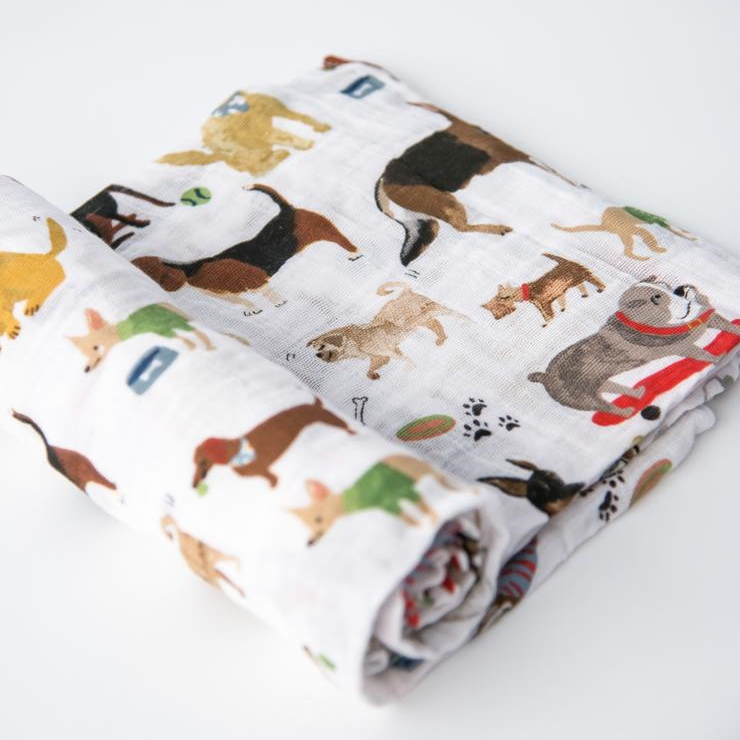 Little Unicorn Cotton Muslin Swaddle Blanket - Woof
