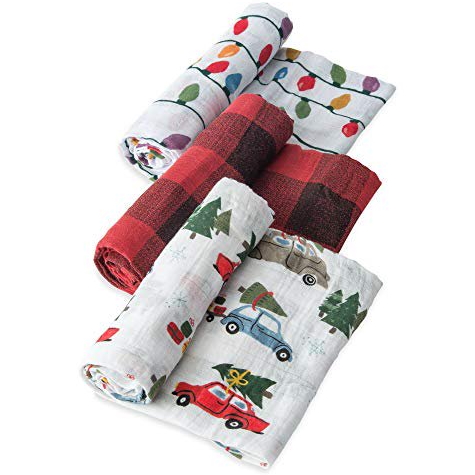 Little Unicorn Muslin Swaddle Set - Holiday Haul