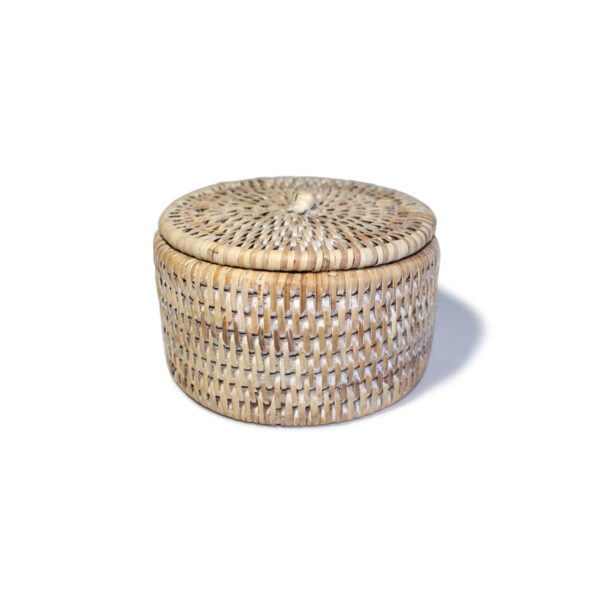 Matahari Round Coaster Set – Whitewash