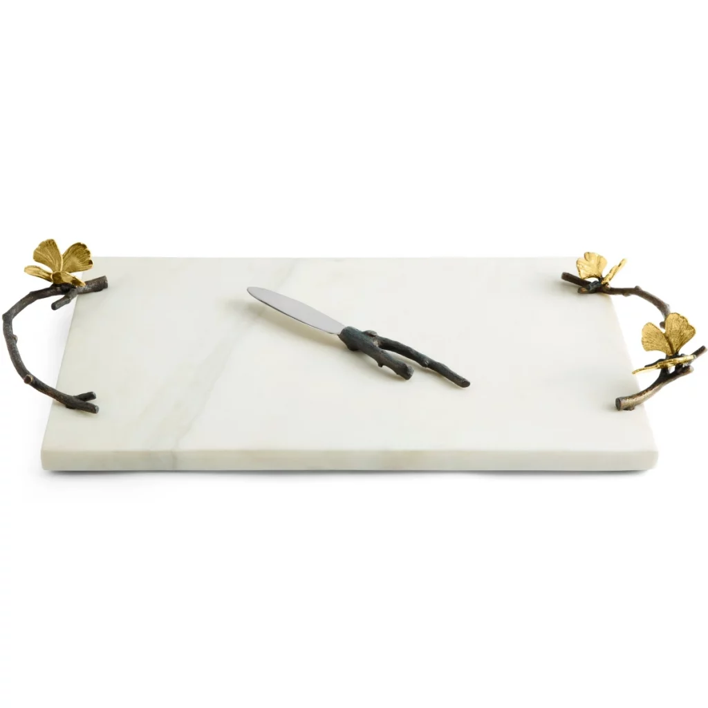 Michael Aram Butterfly Ginkgo Cheese Board with Knife