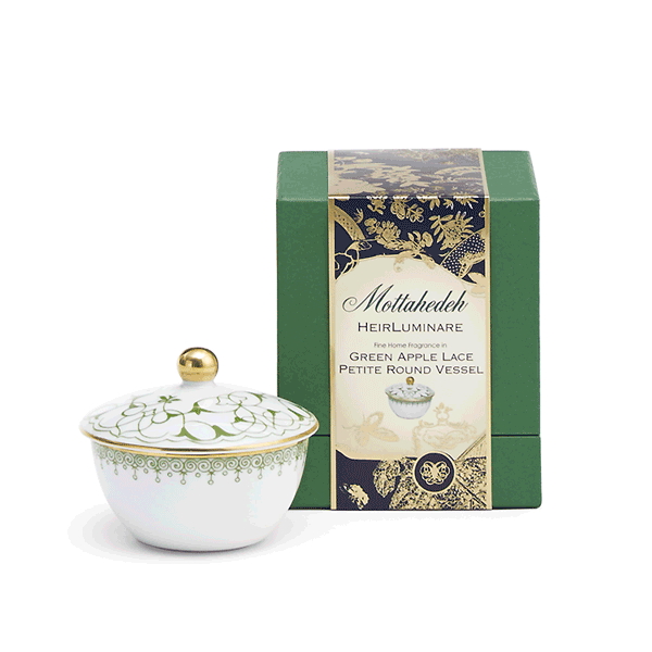 Mottahedeh Apple Green Lace Petite Round Heirluminare