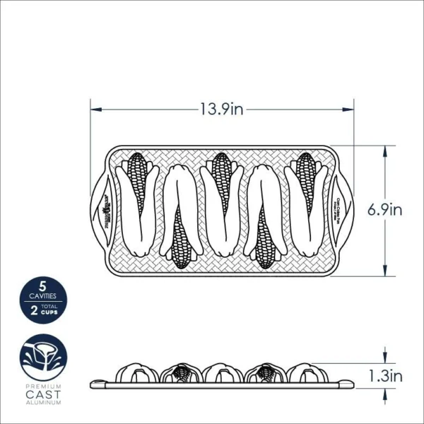 Nordic Ware Corn Cakes Baking Pan3
