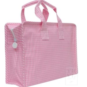 OVERNIGHT TOTE-GINGHAM PINK