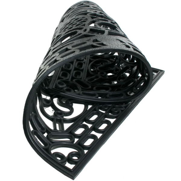 Pineapple Rectangle Wrought Iron Rubber Doormat2