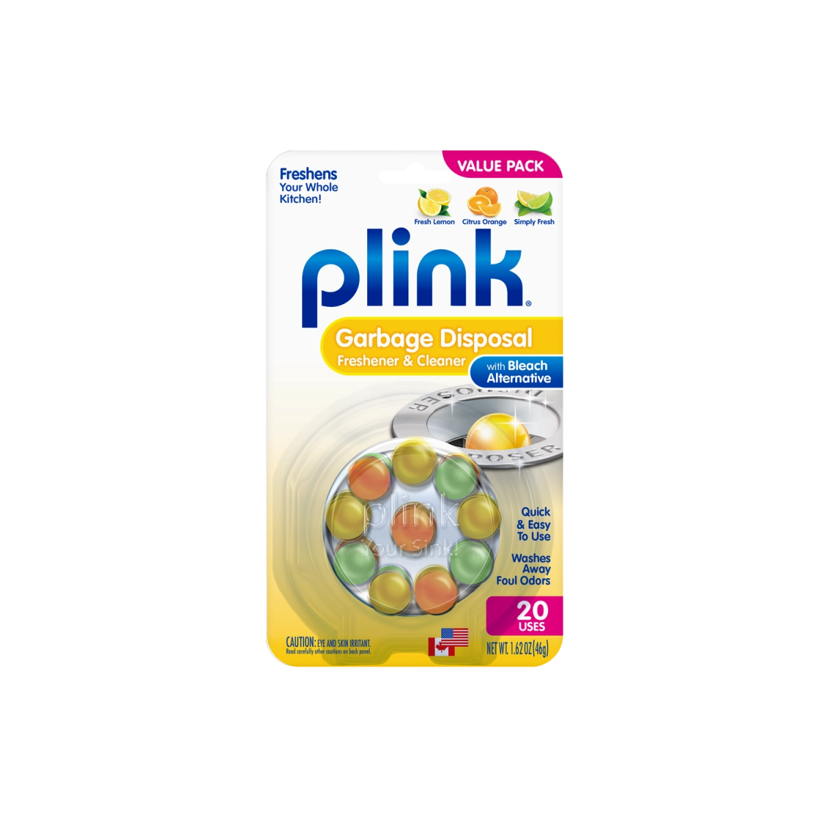 Plink Garbage Disposer Cleaner & Deodorizer