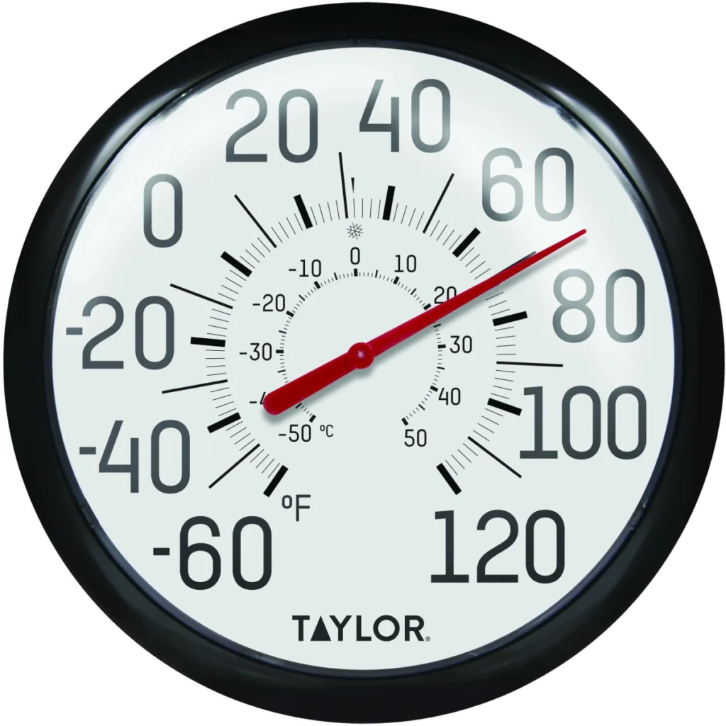 Taylor 13.25in Big & Bold Dial Outdoor Thermometer