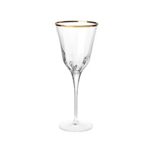 Vietri Optical Gold Wine Glass
