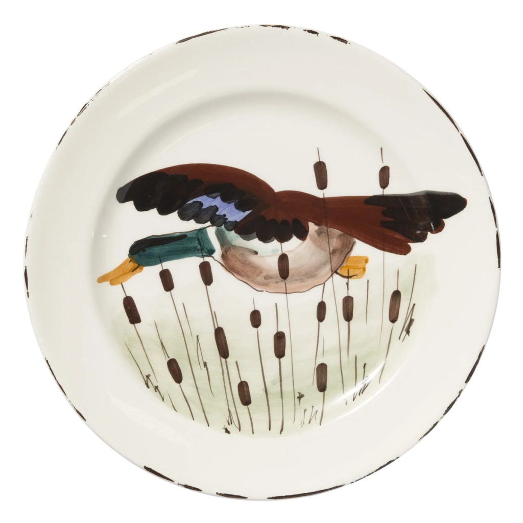 Vietri Wildlife Mallard Dinner Plate