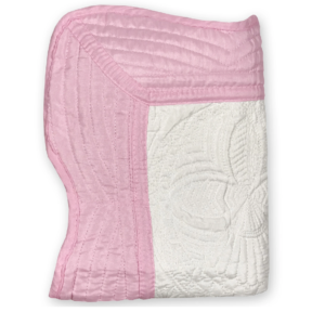 Heirloom Baby Quilt- White/Pink