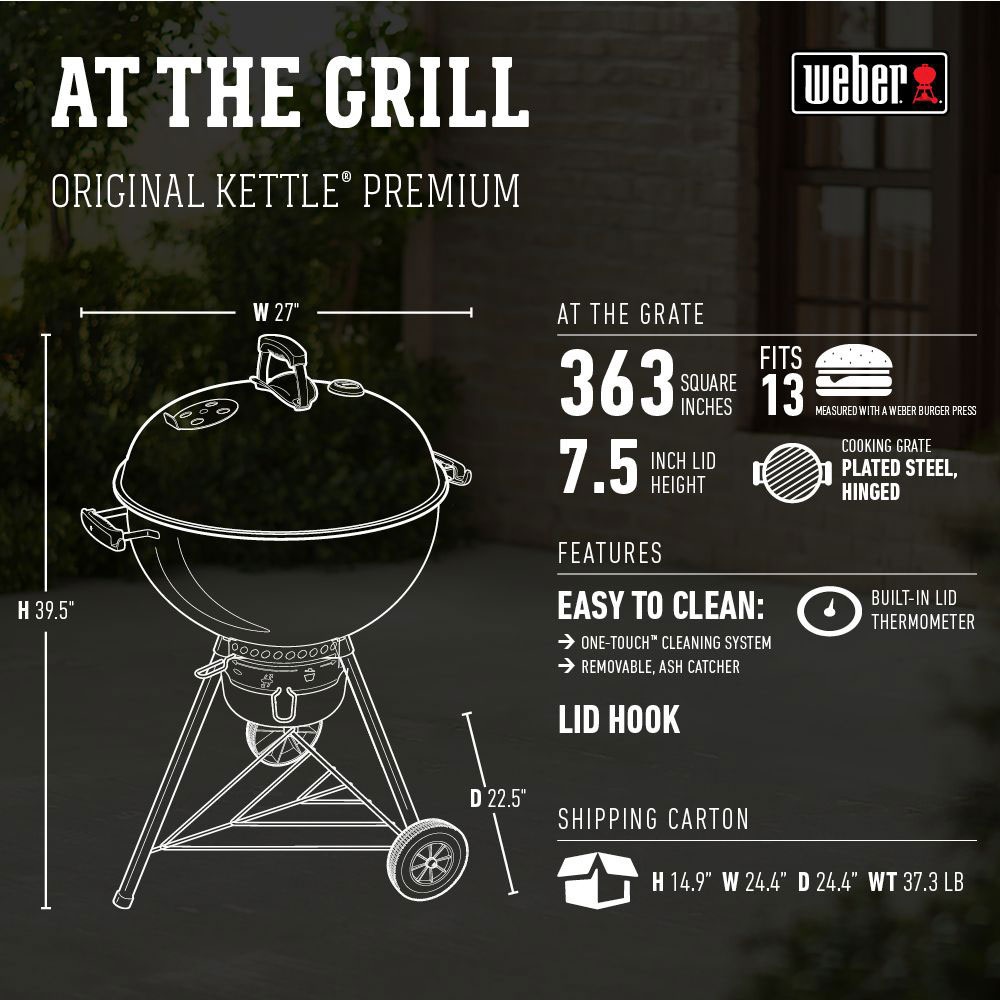 Weber 22" Original Kettle Charcoal Grill - Copper