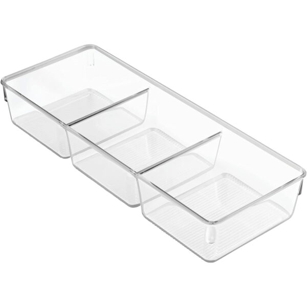 iDesign Linus 3 Section Dresser Drawer Organizer