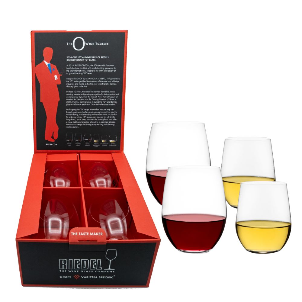 Riedel O Wine Cabernet/Merlot and Viognier/Chardonnay: Stemless Wine Glasses Buy 3 Get 4 Value Set