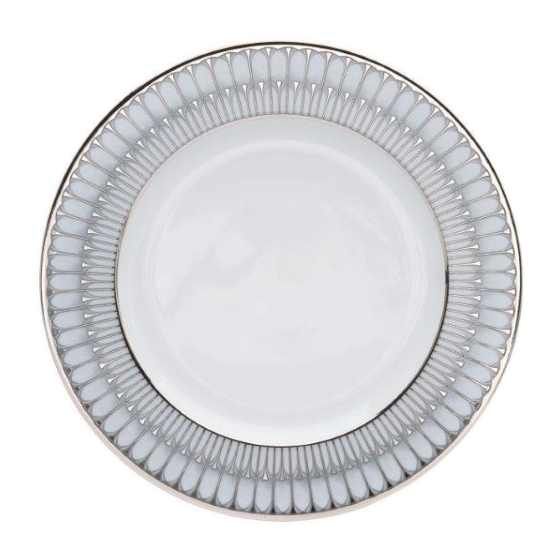 Deshoulieres Arcades Grey & Platinum Dinner Plate