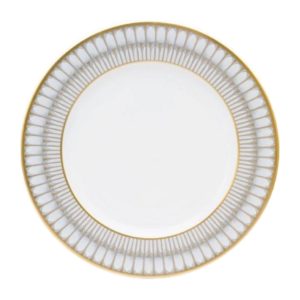Deshoulieres Arcades Grey & Gold Dinner Plate