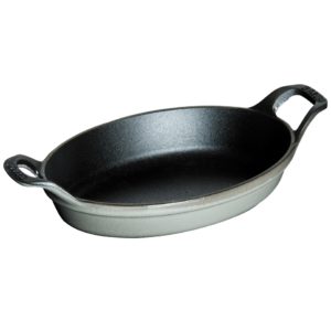 Staub Cast Iron Oval Baking Dish - Graphite Grey  