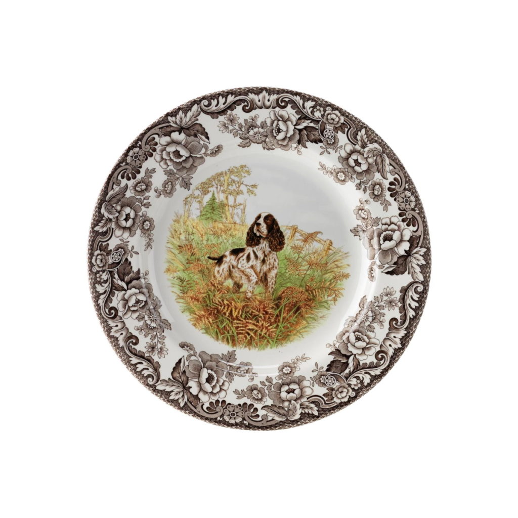 Spode Woodland Salad Plate - English Springer Spaniel