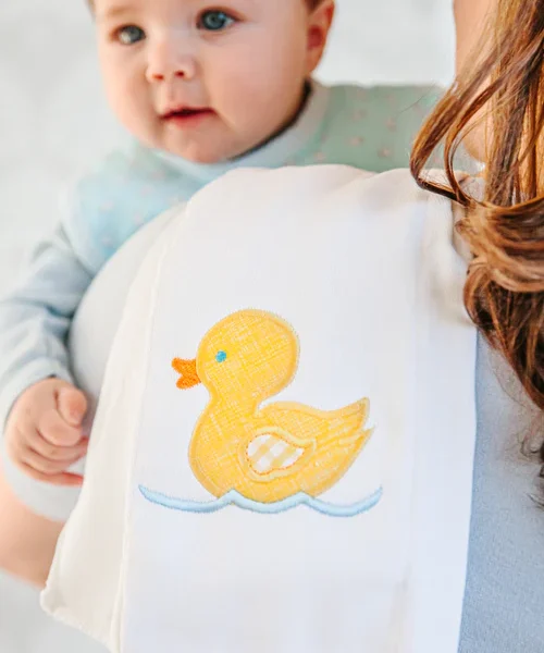 3 Marthas Duck Appliqued Burp2