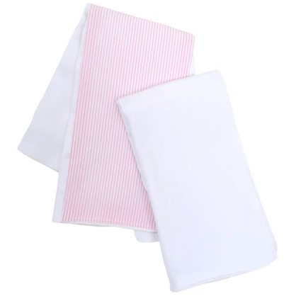 3 Marthas Lamb Set of Two Fabric Burps - Pink2