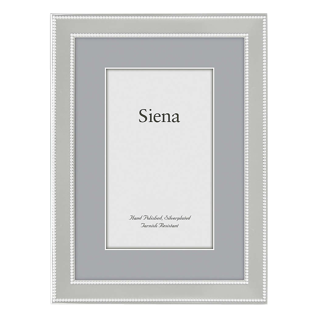 Siena Narrow Double Beaded Silverplate 8x10 Frame