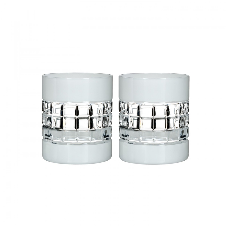 Waterford London White Double Old Fashioned Pair