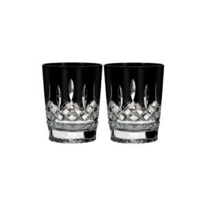 Waterford Lismore Black Double Old Fashioned Pair