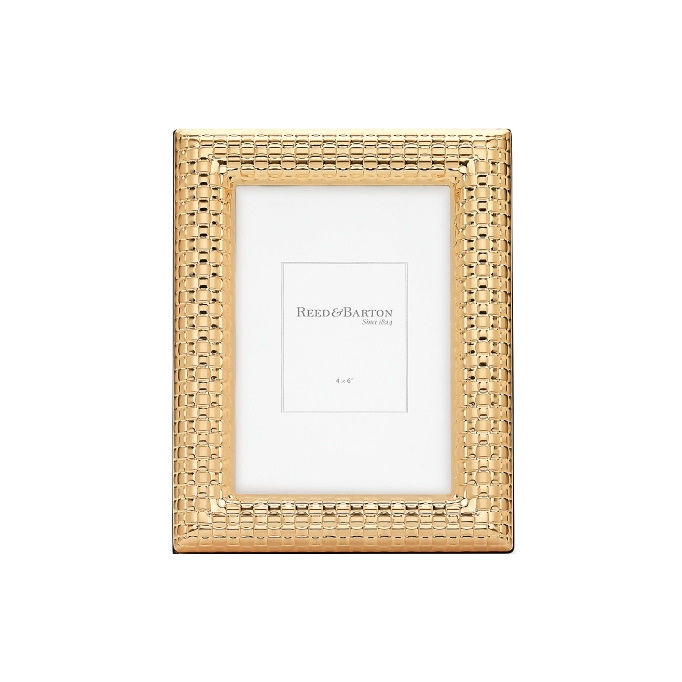 Reed & Barton Rowan 4x6 Photo Frame – Silverplated Stainless Steel, Made In Italy