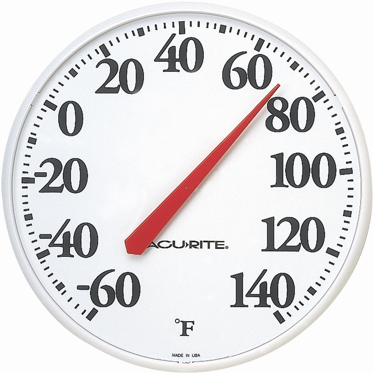 Essential Wall Thermometer - Silver 12 in.