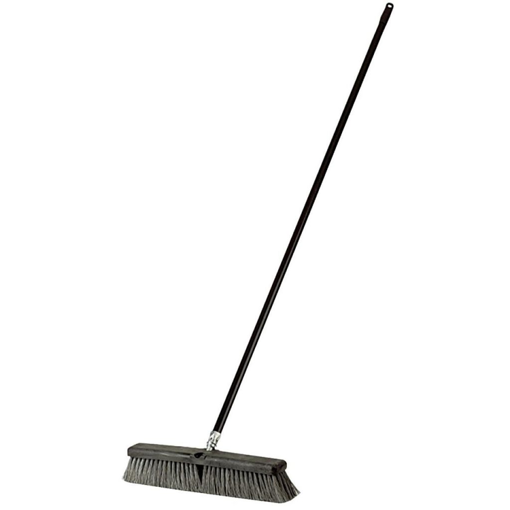 18IN. STIFF POLY BROOM W/HANDLE