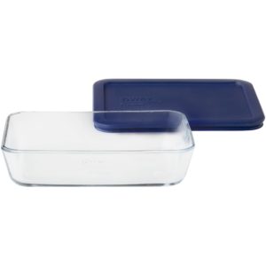 Pyrex Simply Store 3 Cup Rectangular Dish w/ Blue Lid  