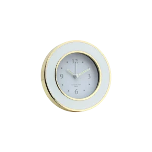 Addison Ross White & Gold Alarm Clock