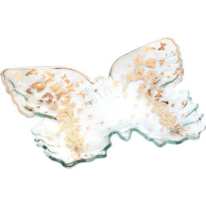 Annieglass Butterfly Gold 12x10 Tray