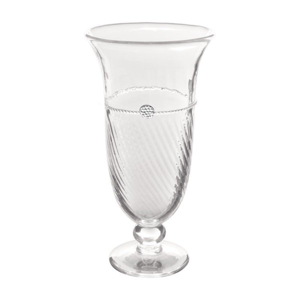 GRAHAM FOOTED TRUMPET VASE CLEAR