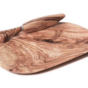 OLIVEWOOD BUTTER DISH W/KNIFE
