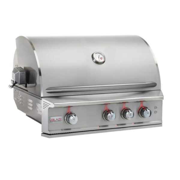 Blaze Professional LUX 34-Inch 3 Burner Built-In Gas Grill with Rear Infrared Burner - Natural Gas