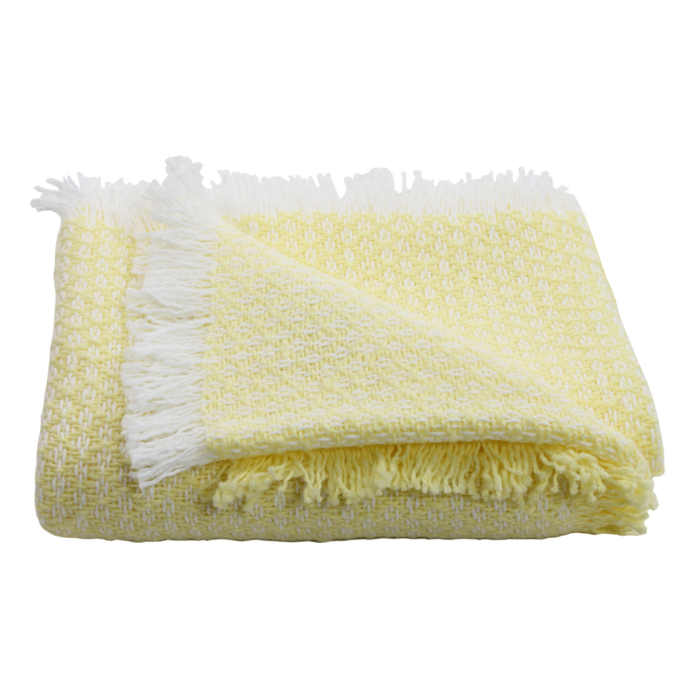 MAIZE COMBED COTTON BLANKET