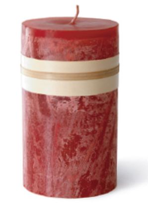TIMBER 3X6 CANDLE CRANBERRY