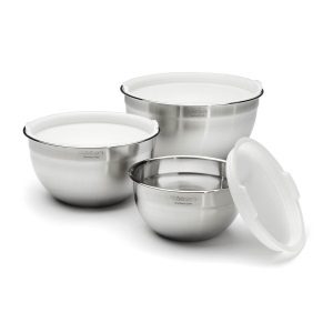 STAINLESS MIXING BOWL SET/3W/LID