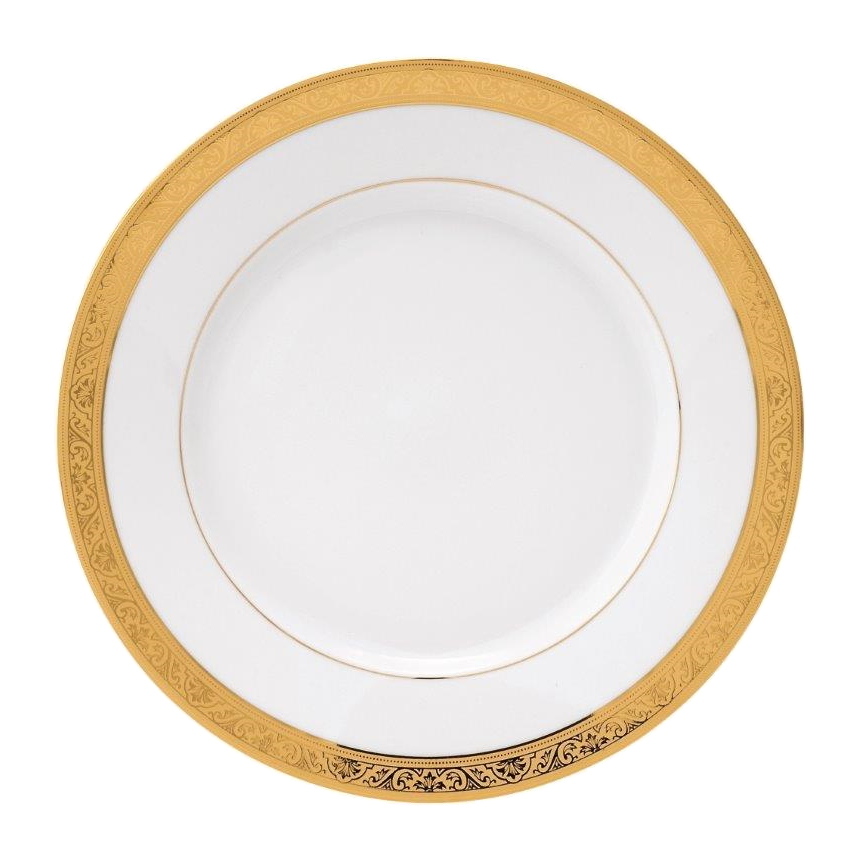 Deshoulières Trianon Gold Bread Dinner Plate