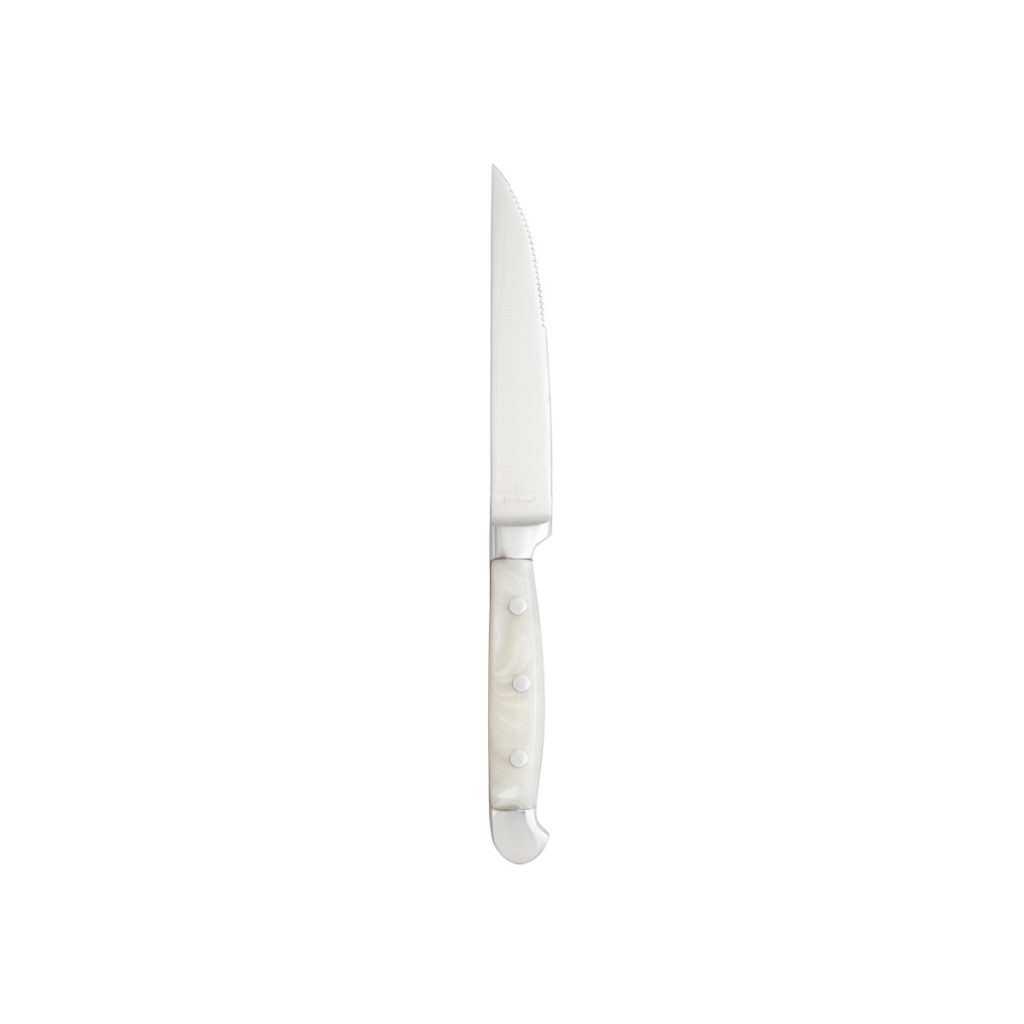 Fortessa Pearl Gray Serrated Steak Knife