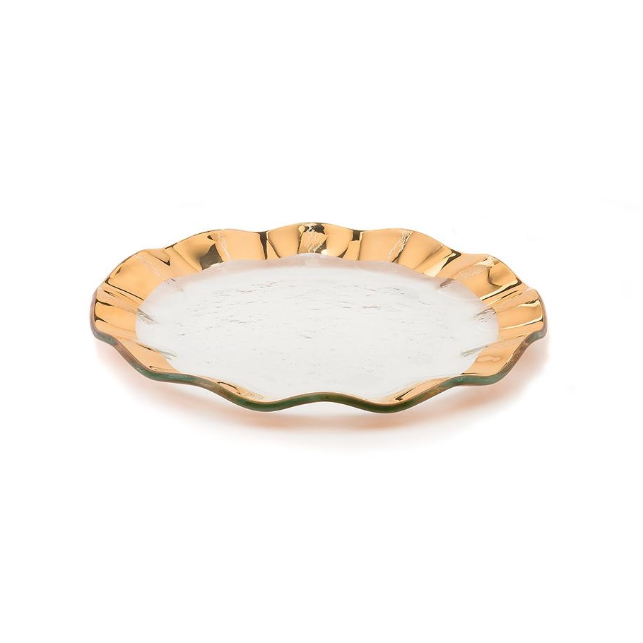 GOLD RUFFLE 9.5IN. SALAD PLATE