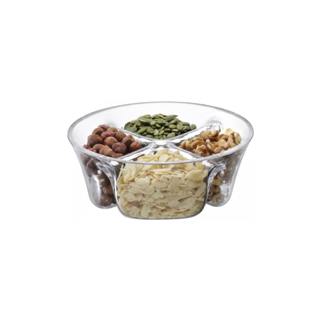 SERVE MULTI DISH 4-SECTION CLEAR