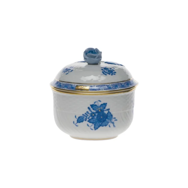Herend Chinese Bouquet Blue Covered Sugar