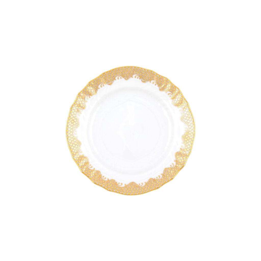 Herend Fish Scale Gold Bread Plate