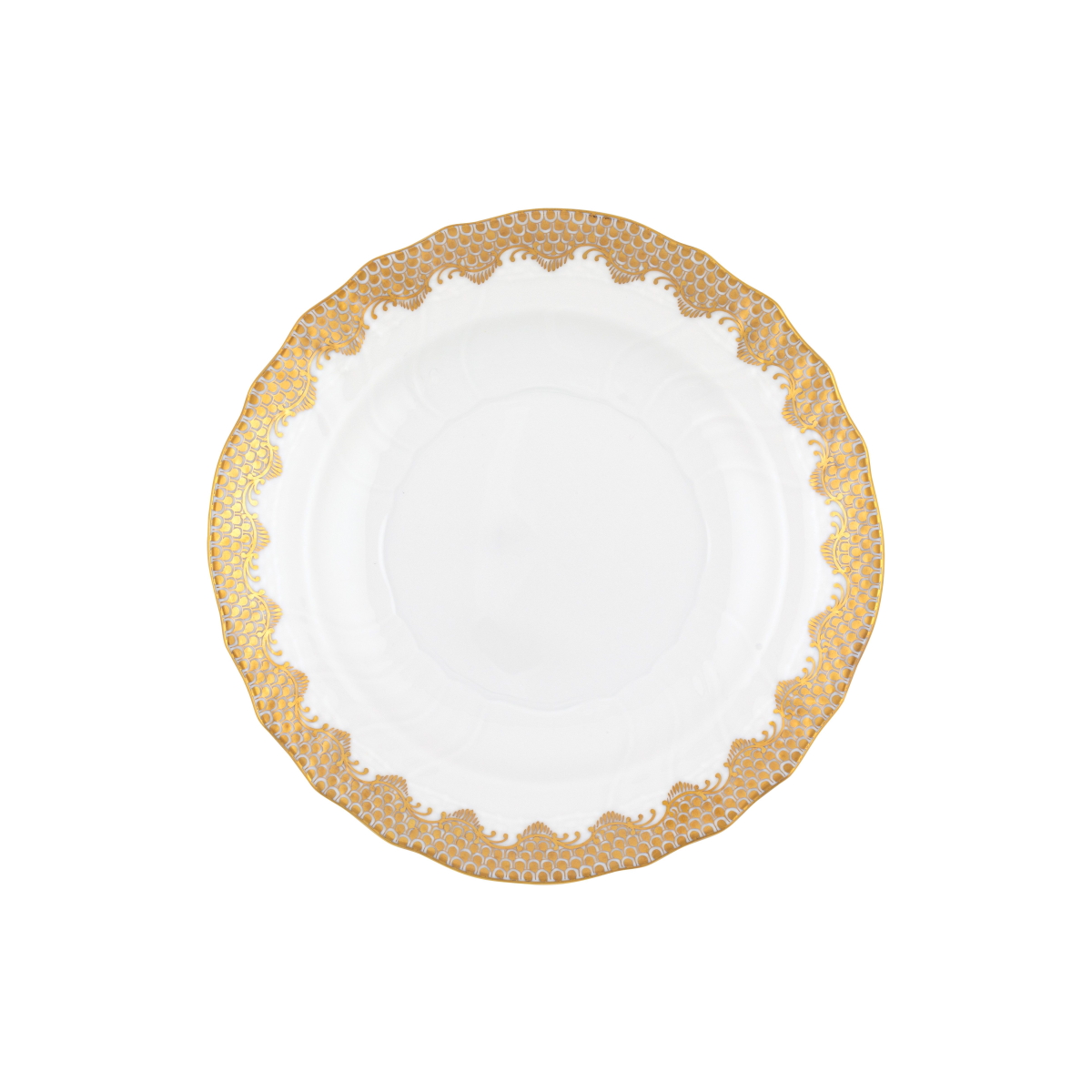Herend Fish Scale Gold Salad Plate