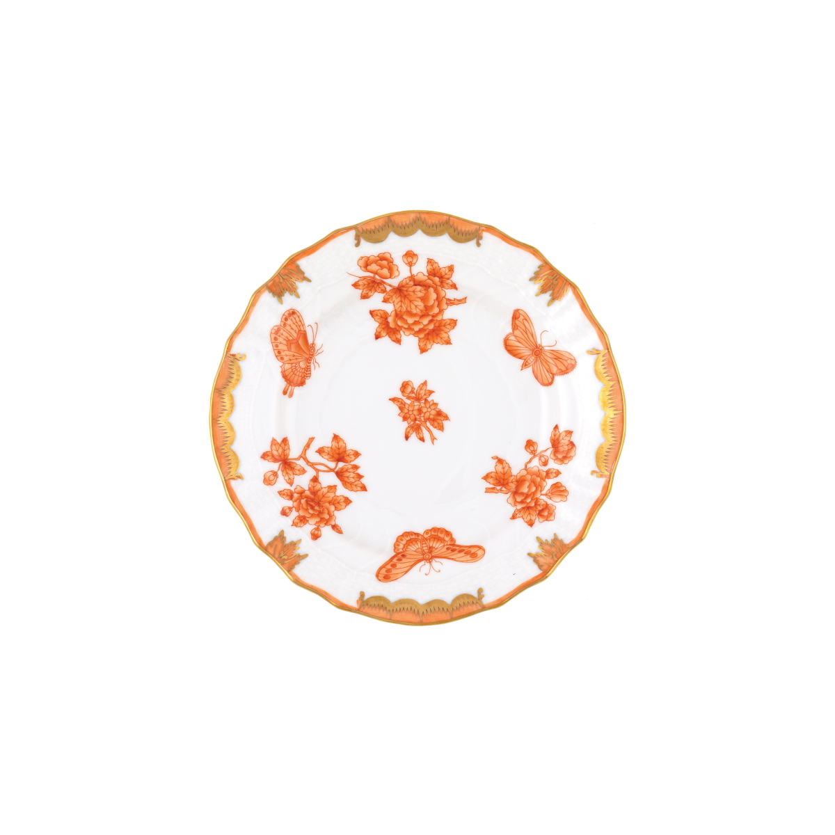 Herend Fortuna Bread & Butter Plate - Rust