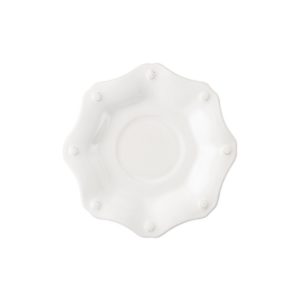 BERRY/THREAD SCALLOP SAUCER WHT