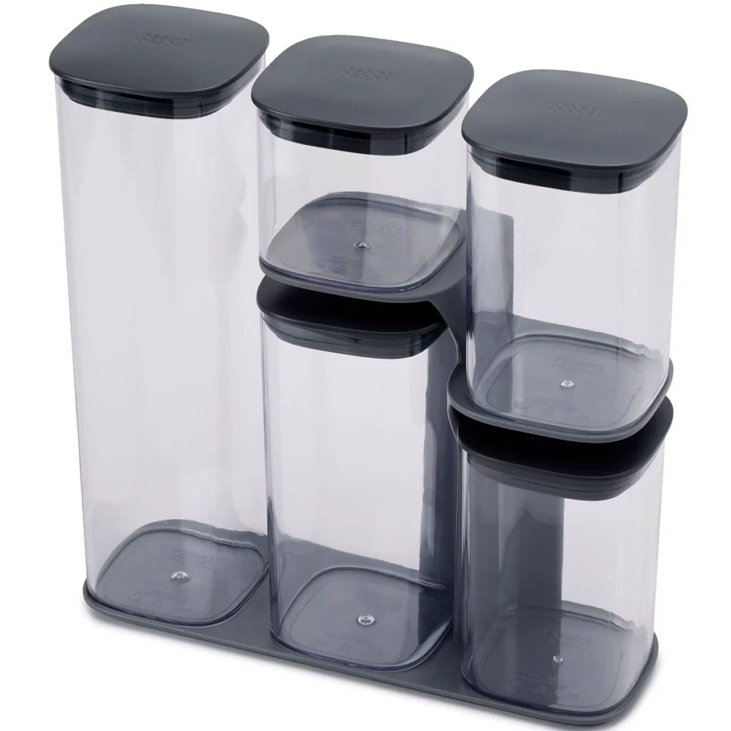 Joseph Joseph Podium 5-piece Gray Storage Container Set