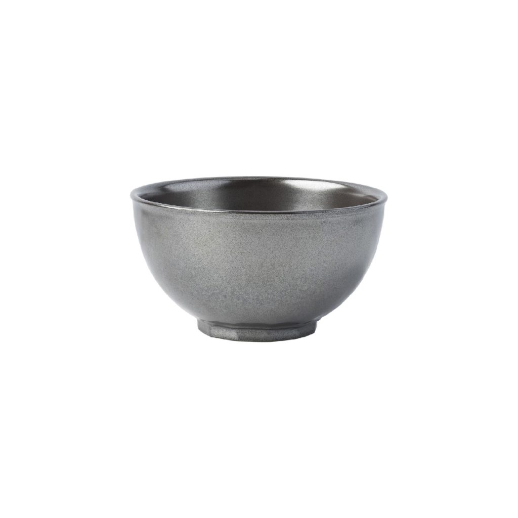 PEWTER STONEWARE RD CEREAL BOWL