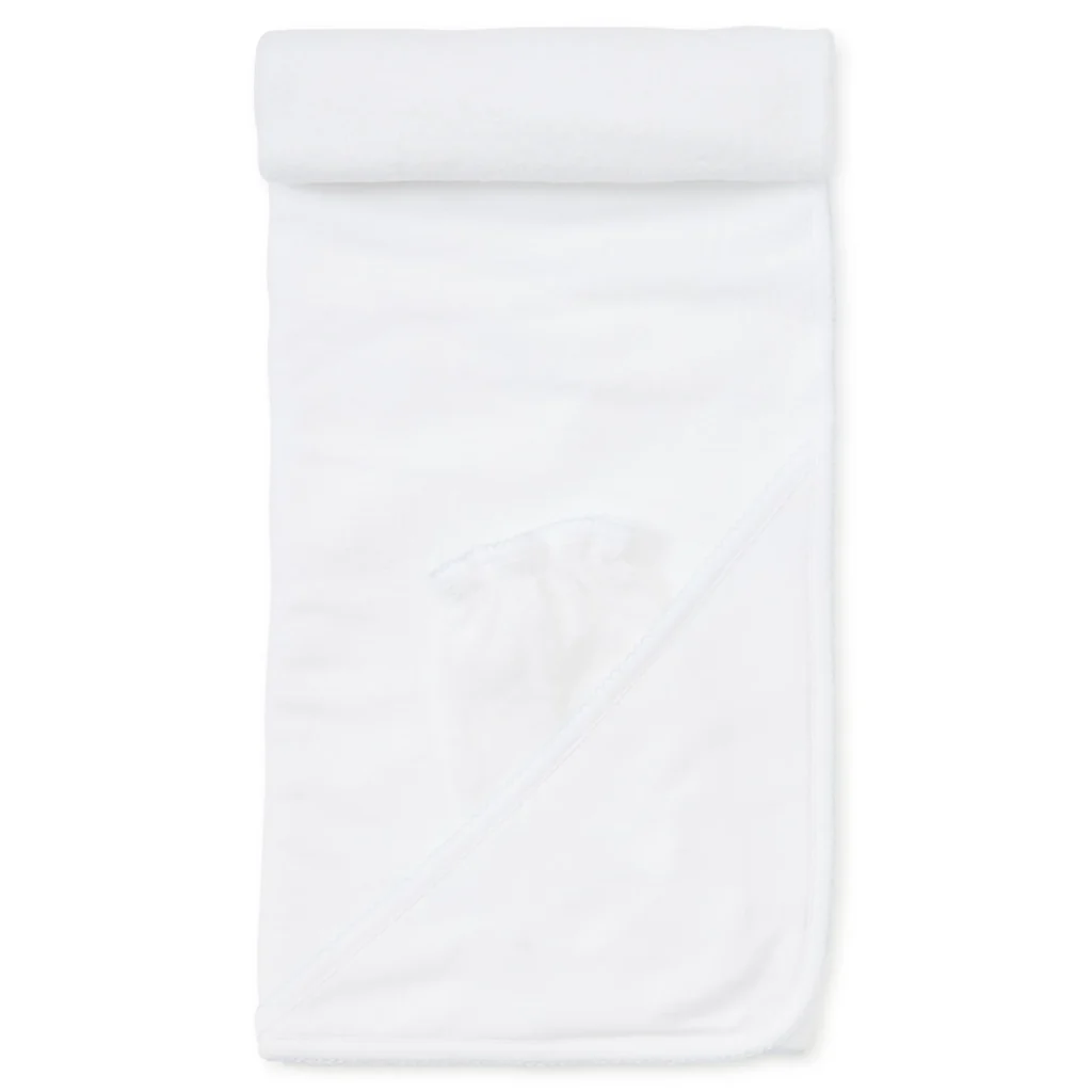 Kissy Basics Hooded Towel & Mitt Set - WhiteBlue